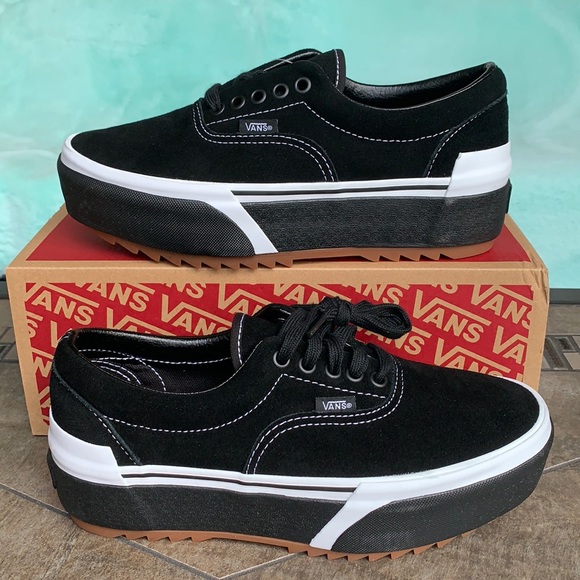 Vans Shoes - VANS ERA STACKED SUEDE BLACK/GUM WMNS